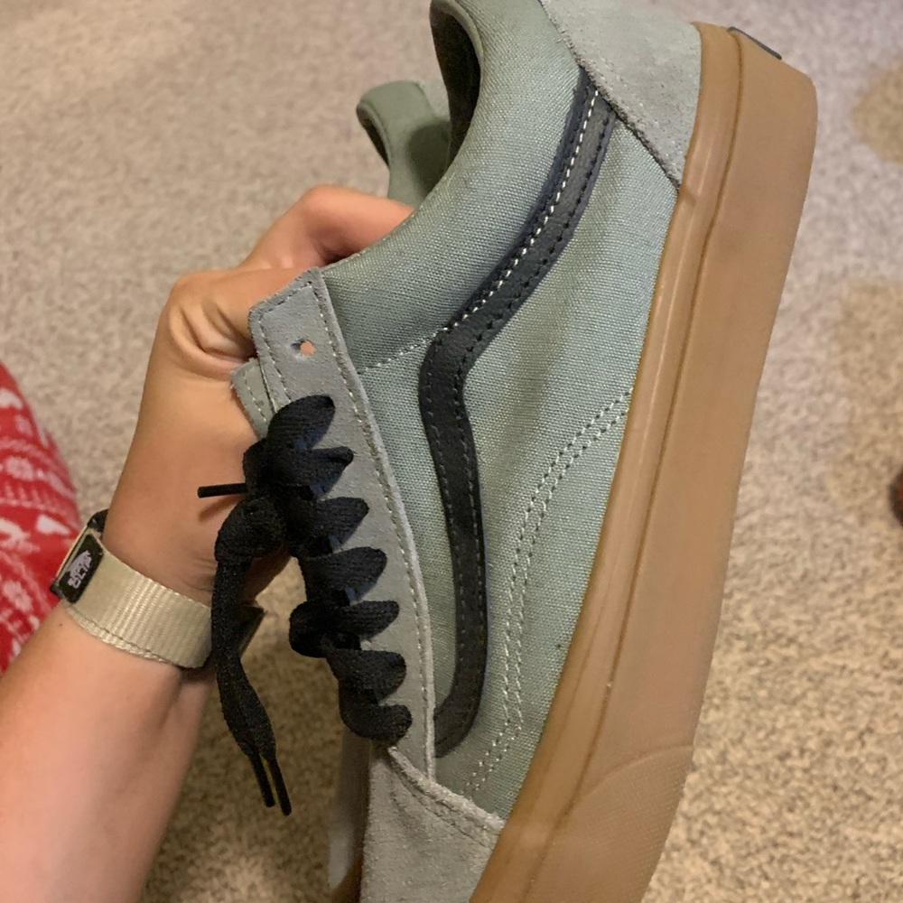 NWOT Green and Black Vans Gum Old Skools